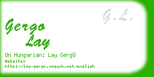 gergo lay business card
